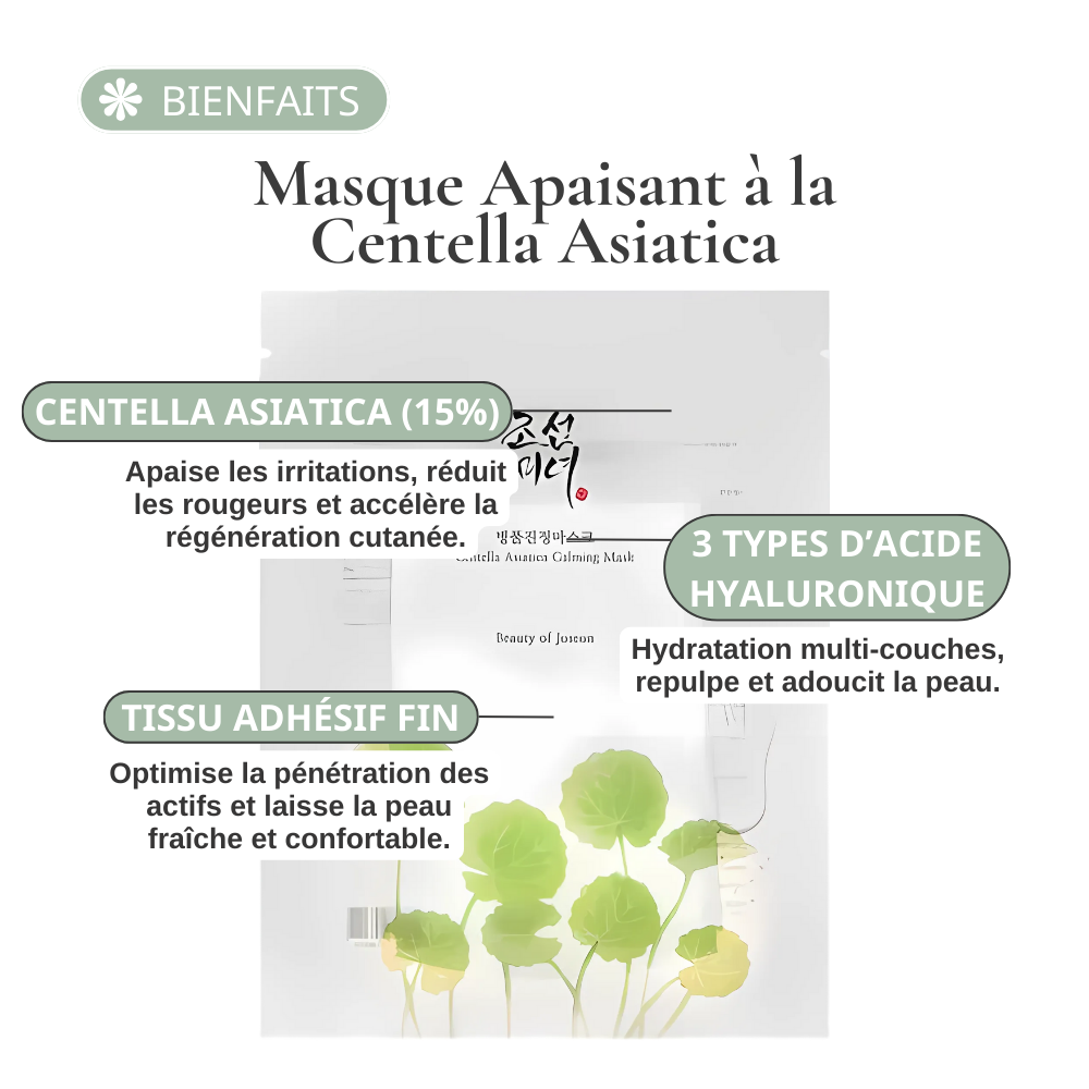 beauty of joseon – masque apaisant à la centella asiatica beauty of joseon – masque apaisant à la centella asiatica